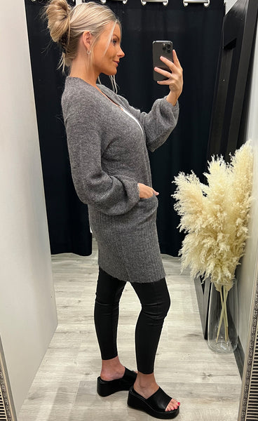 Kamara cardigan - dark grey melange