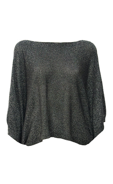 Glitter poncho 6073 - black