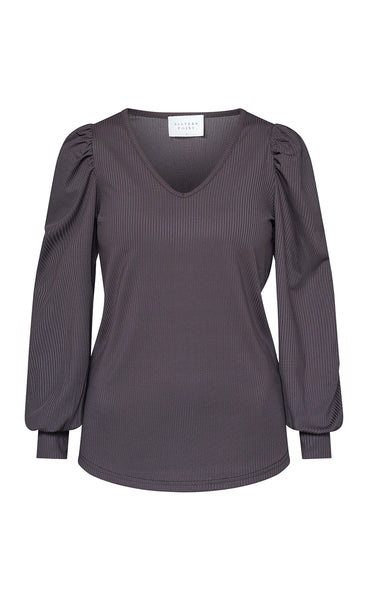 Vya v-neck - chocolate