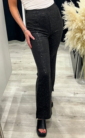 Loane pants - black glitter
