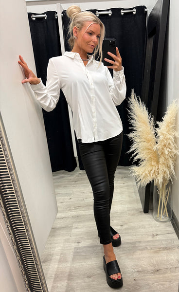 FRANSA Justina shirt 1 - blanc de blanc