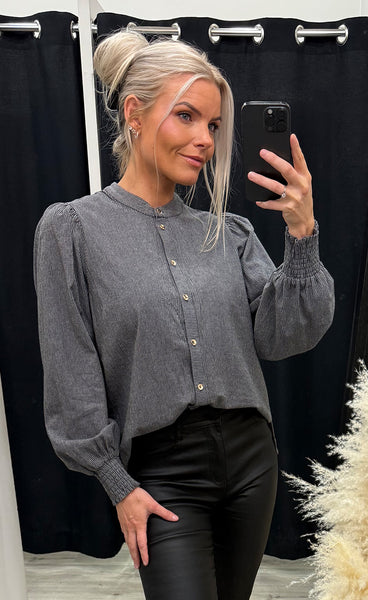 Ella blouse - washed black