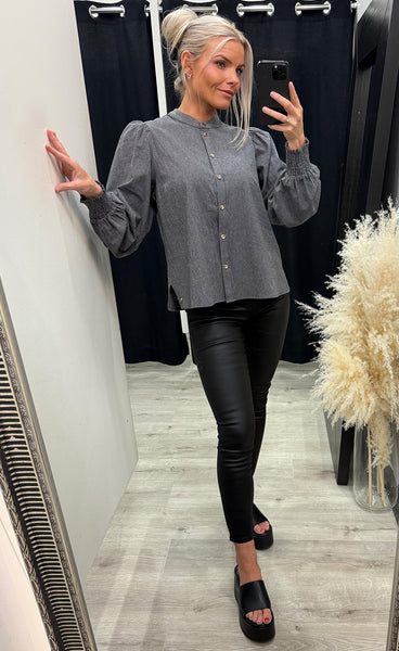 Ella blouse - washed black