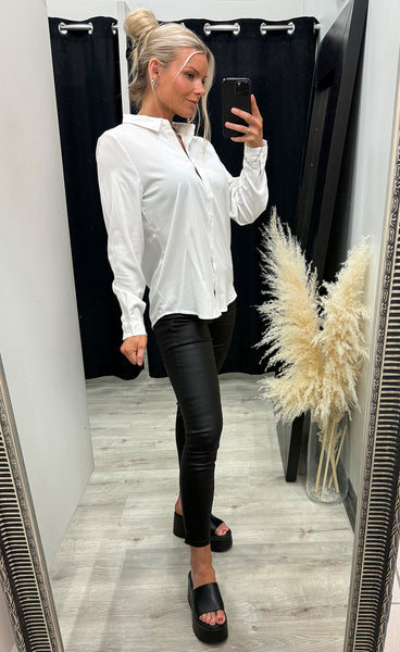 FRANSA Justina shirt 1 - blanc de blanc