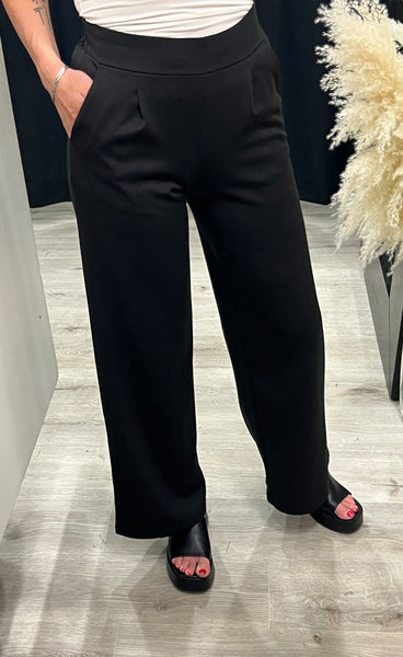 Kate long wide pants - black