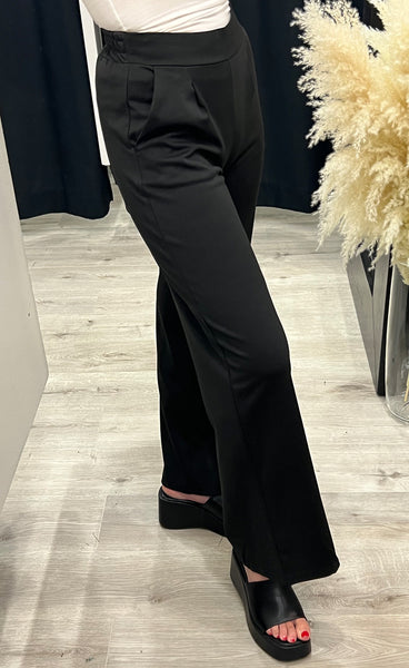 Kate long wide pants - black