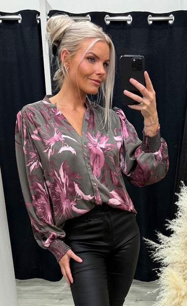 Charlotte blouse - green brown