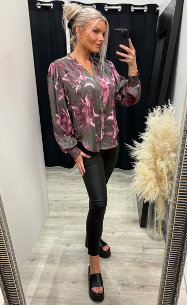 Charlotte blouse - green brown