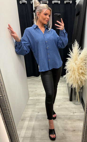 Gaby shirt - palace blue