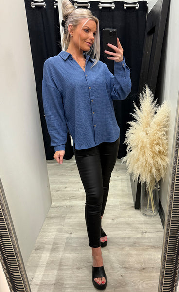 Gaby shirt - palace blue