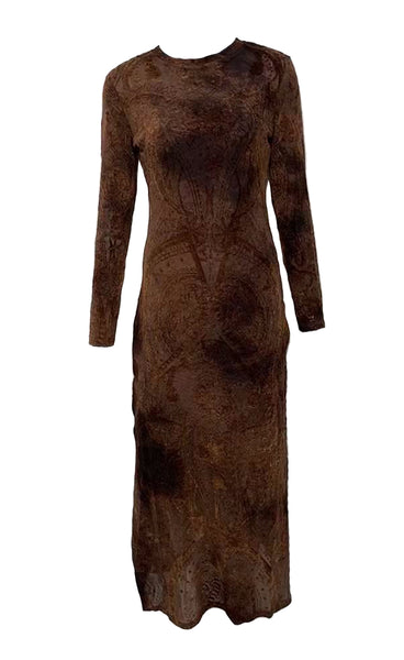 Beata dress 10771 - coffee