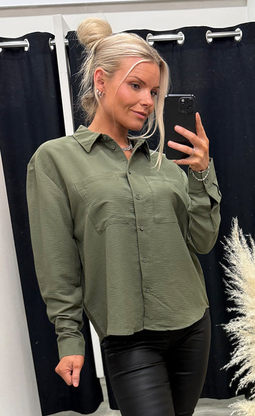 FRANSA Gala shirt 1 - dusty olive
