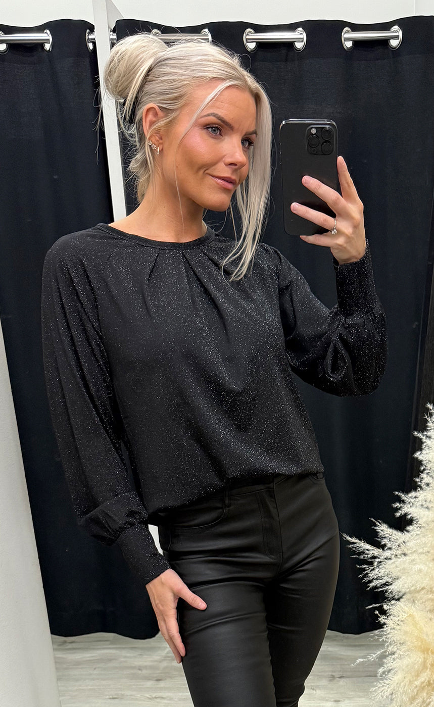 Luca blouse 3 - black glitter