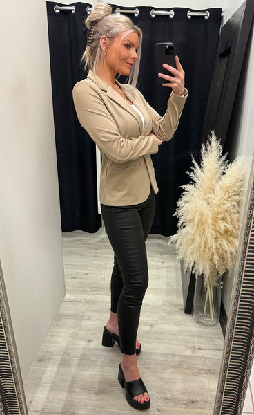 FRANSA stretch blazer - silver mink