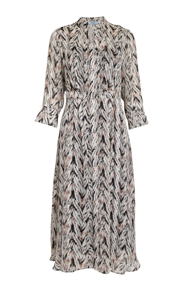 Filine midi dress - black print