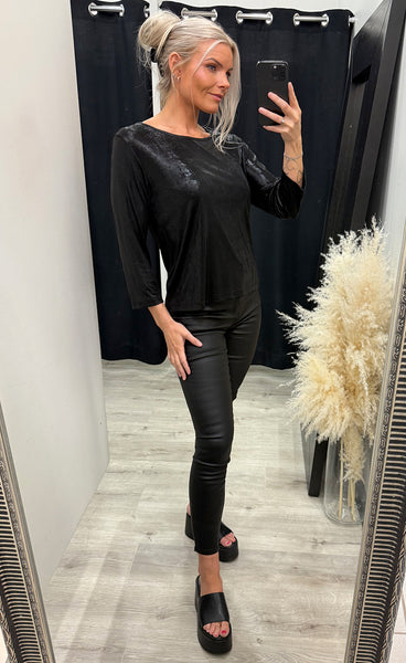 Franny tee 2 - black metallic