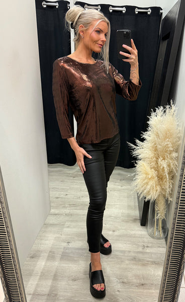 Franny tee 2 - chocolate metallic