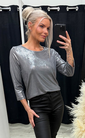 Franny tee 2 - silver metallic