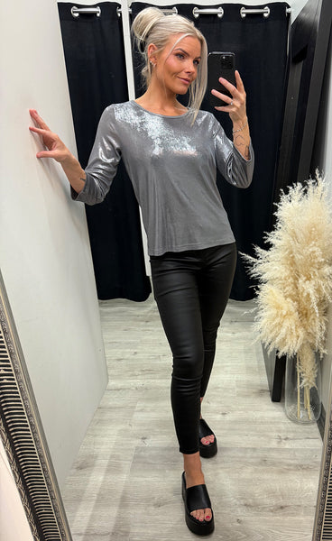 Franny tee 2 - silver metallic
