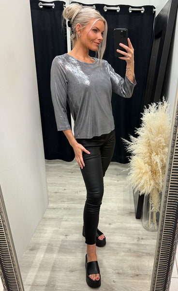 Franny tee 2 - silver metallic