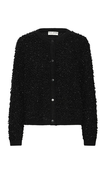 Riley glitter cardigan - black