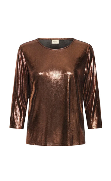 Franny tee 2 - chocolate metallic