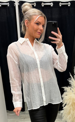 Idris shirt - egret