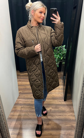 Esquilt jacket - brown olive