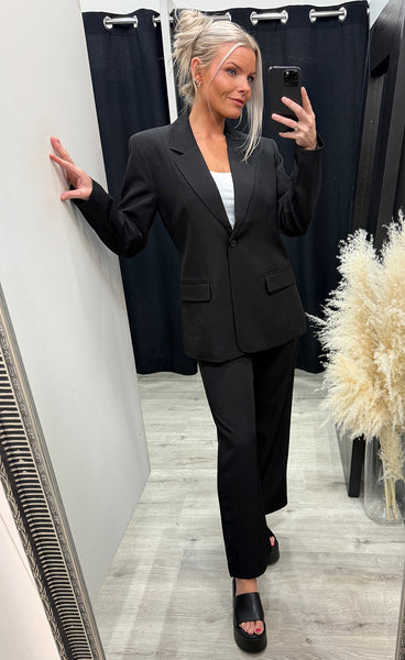 Fava long blazer - black