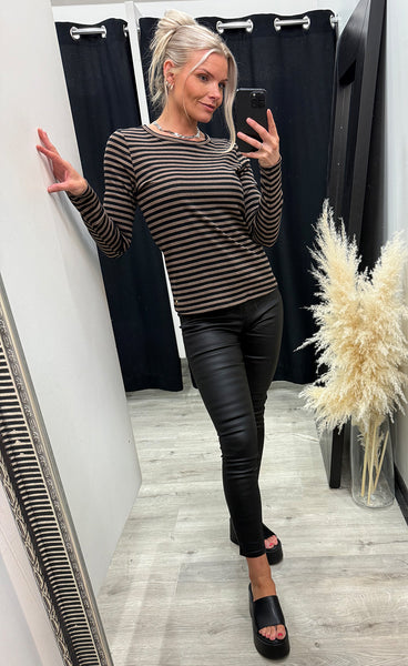 PREPAIR Beatrice t-shirt - black brown