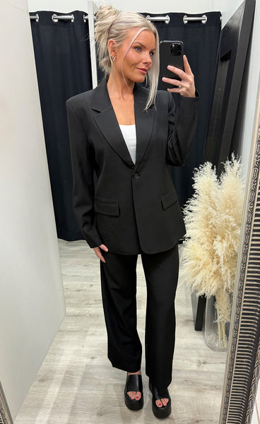 Fava long blazer - black