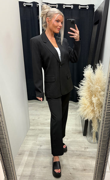 Fava long blazer - black