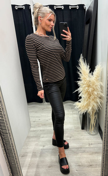 PREPAIR Beatrice t-shirt - black brown