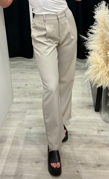 Fava wide pants - dove melange