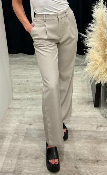 Fava wide pants - dove melange