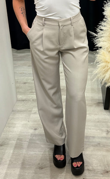 Fava wide pants - dove melange