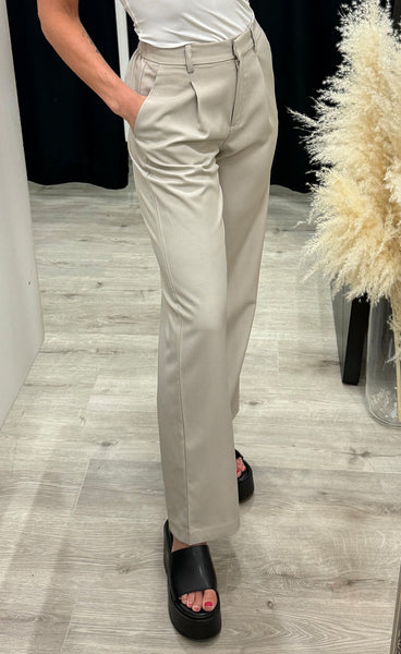 Fava wide pants - dove melange