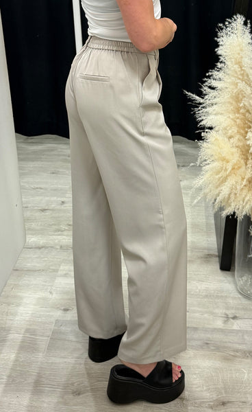 Fava wide pants - dove melange