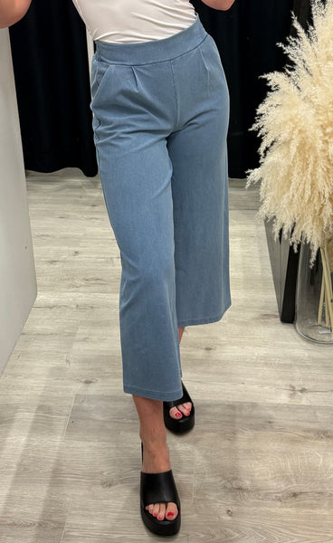 Kate cropped pants - light blue denim
