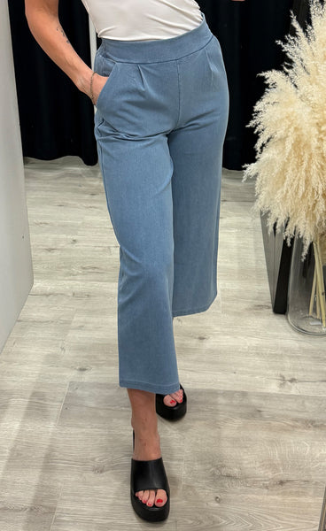 Kate cropped pants - light blue denim