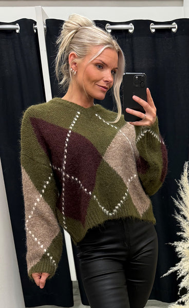 NOELLA Lai knit - avocado green mix