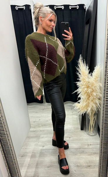 NOELLA Lai knit - avocado green mix