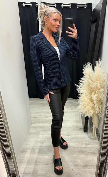 FRANSA Blenda blazer 2 - night sky stripe