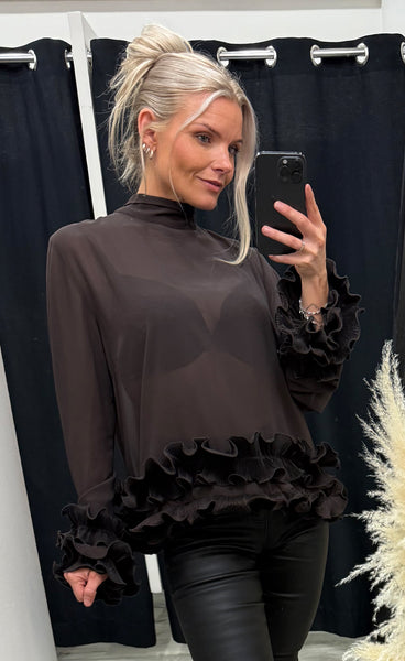 N-Latanietta blouse - chocolate