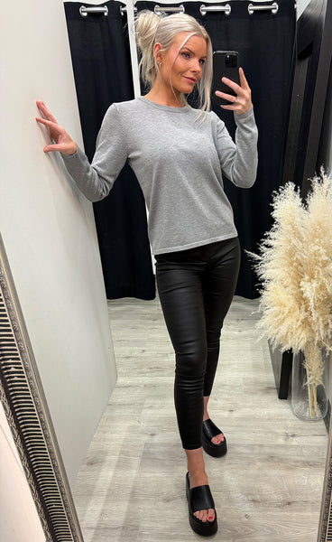 Luls o-neck pullover - light grey melange