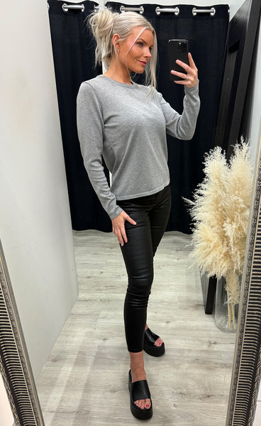 Luls o-neck pullover - light grey melange