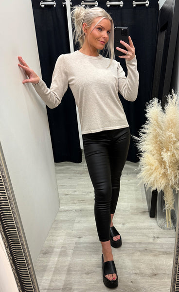 Luls o-neck pullover - oatmeal melange