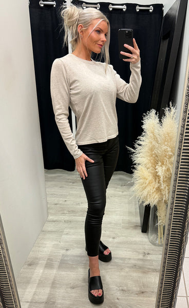 Luls o-neck pullover - oatmeal melange