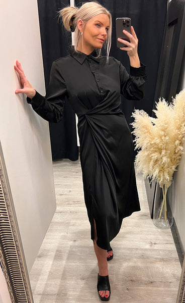 Viline dress - black satin