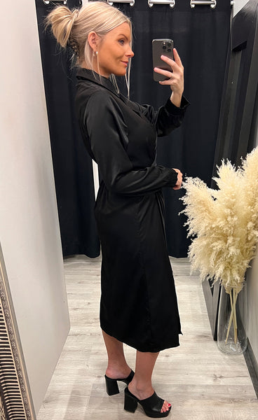 Viline dress - black satin